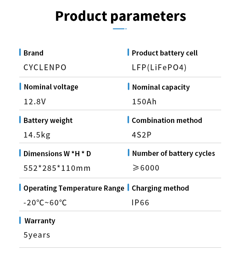 12V lithium ion battery 150ah  For Off Road