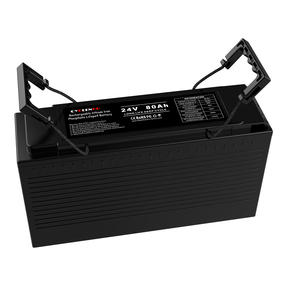 Factory 24v 80ah lifepo4 battery for Vehicle