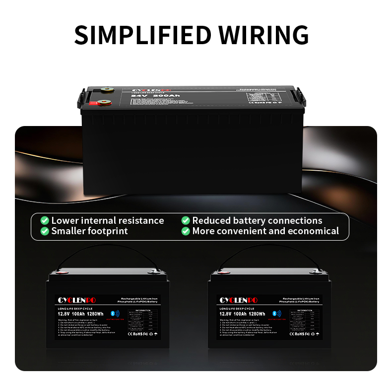 Rechargeable 24v lithium battery pack lifepo4 200ah for solar storage