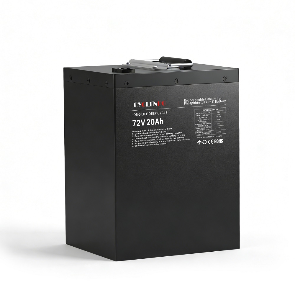 CYCLENPO 72V 20Ah LiFePO4 Battery for E-Bike Tricycle