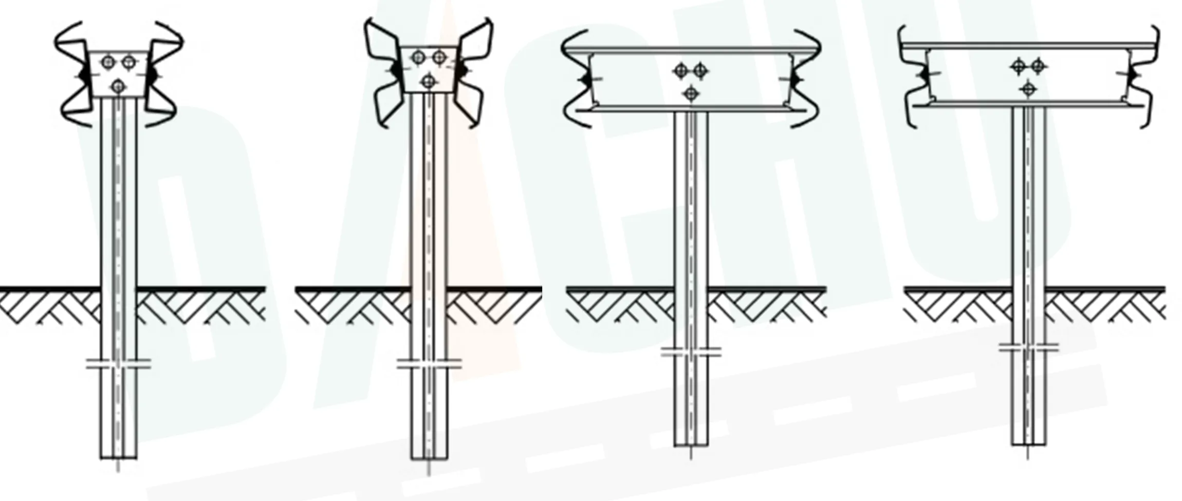 EN1317 W Beam Traffic Crash Barrier for Road Safety