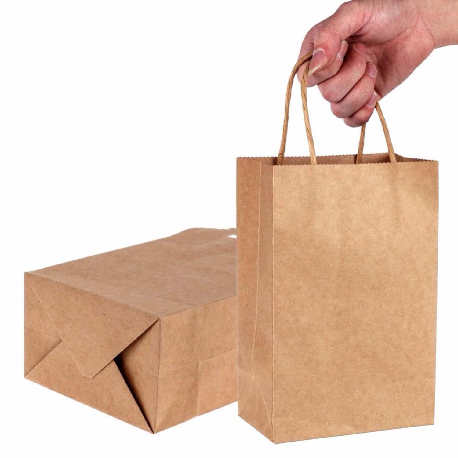 Kraft paper gift bags with handles