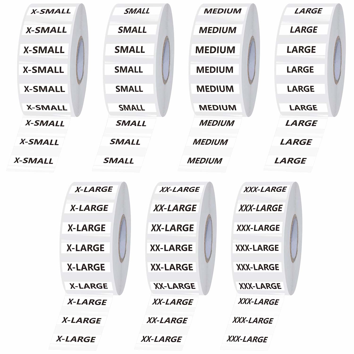 Long sleeve clothing labels stickers for retail