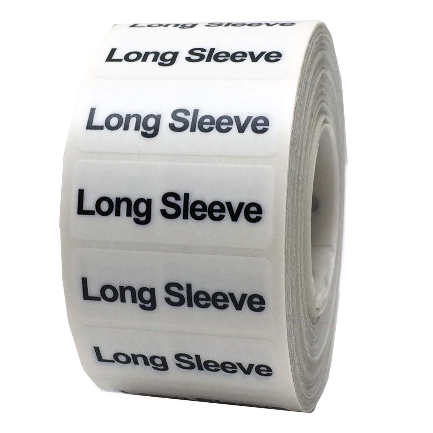 Long sleeve clothing labels stickers for retail