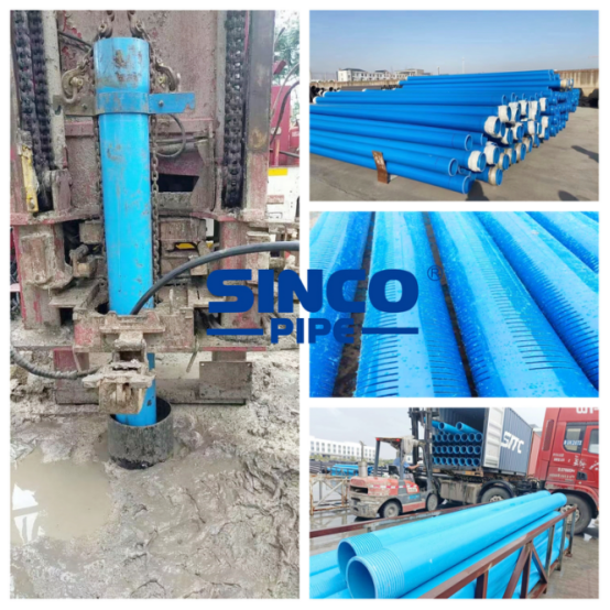 UPVC Water Well Casing Pipes with thread connection & Screen/Slotted Pipes