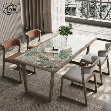 Slate Dining Table and Chair Combination
