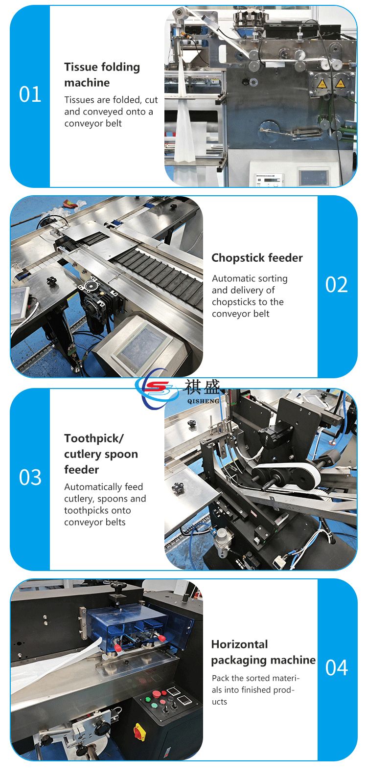 Disposable cutlery packing machine