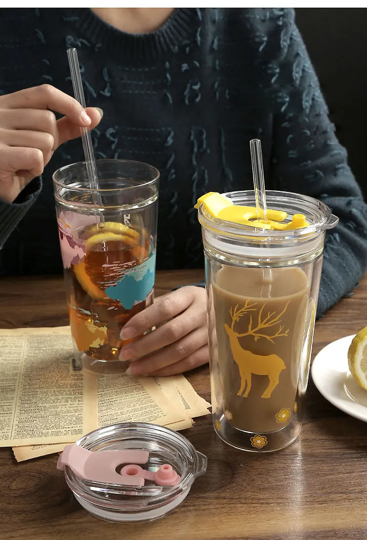 Borosilicate Tumbler Glass Sippy Cups Bulk