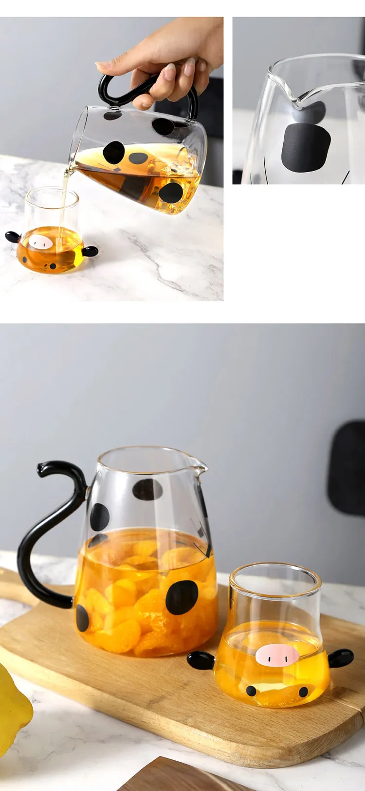 Cow Glass Cup Custom Glass Cup Manufacturer