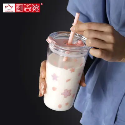 320ml/420ml Reusable Bubble Tea Cup Tumbler Portable Plastic Mug