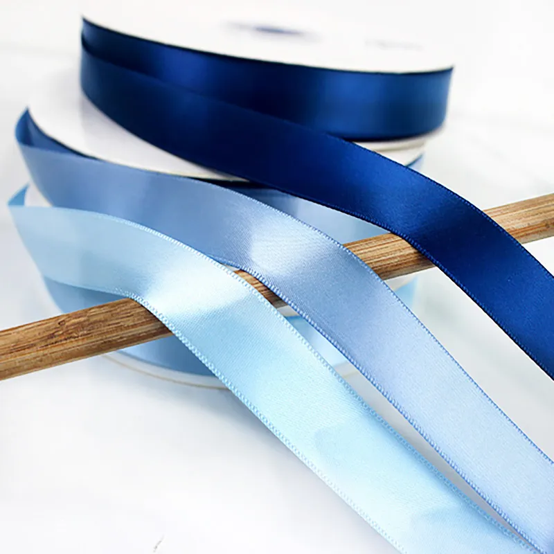 wholesale dark navy color silk satin ribbons