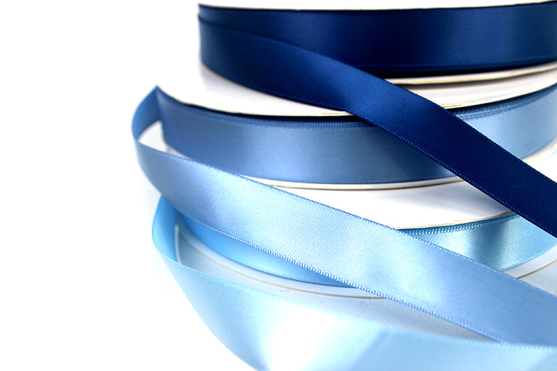 Wholesale dark navy color silk satin ribbons