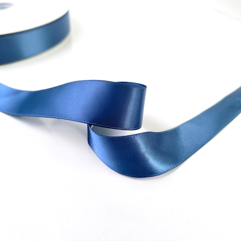 Wholesale dark navy color silk satin ribbons