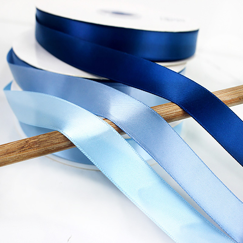 Wholesale dark navy color silk satin ribbons