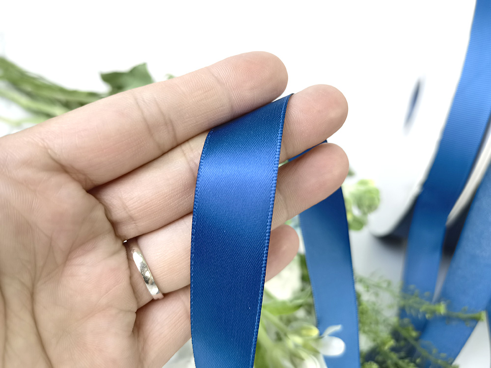 Wholesale dark navy color silk satin ribbons