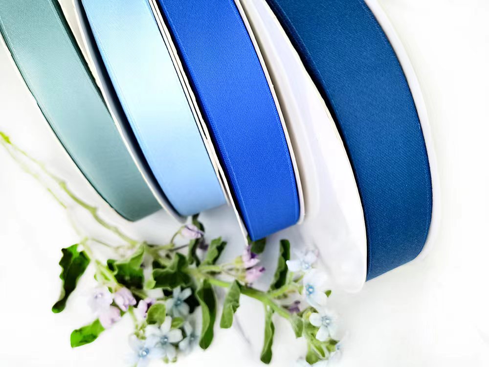 Bestprice matte ribbon 1 Inch blue ribbon 50 yards bulk