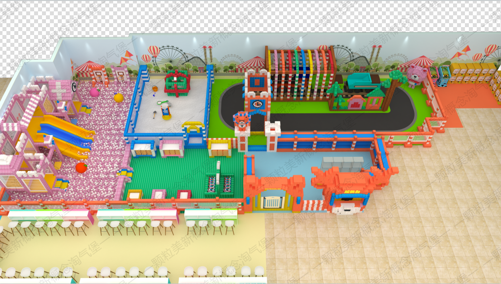 Theme of Deer Train Town Epp Indoorplayground