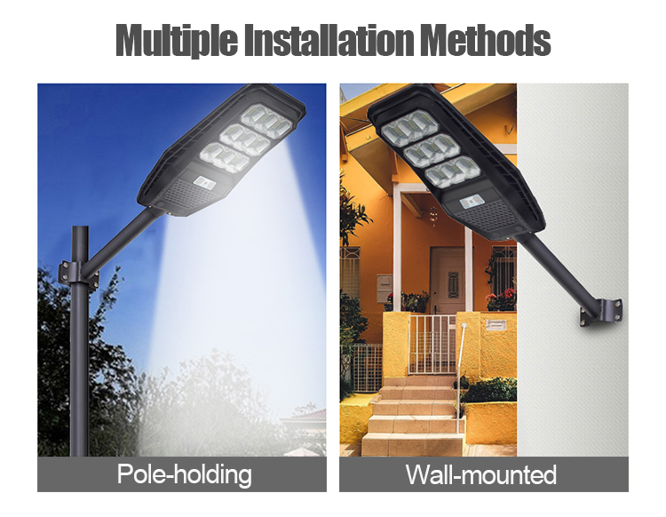 Solar Panel Street Lamps Abs Solar Power Outdoor Integrated All In One Solar Led Street Lights