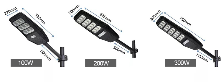 Solar Panel Street Lamps Abs Solar Power Outdoor Integrated All In One Solar Led Street Lights