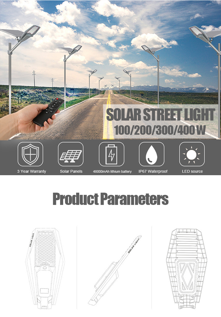 Outdoor Waterproof Road Led Solar Street Light