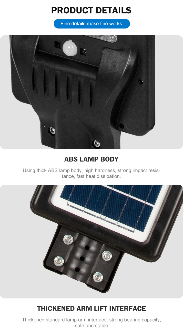 Integrated Road Lamp ABS  Outdoor All In One LED Solar Street Light