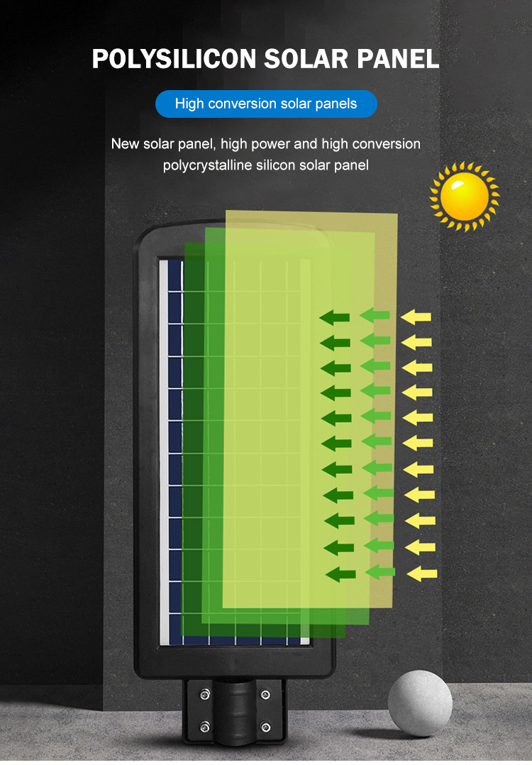 Integrated Road Lamp ABS  Outdoor All In One LED Solar Street Light