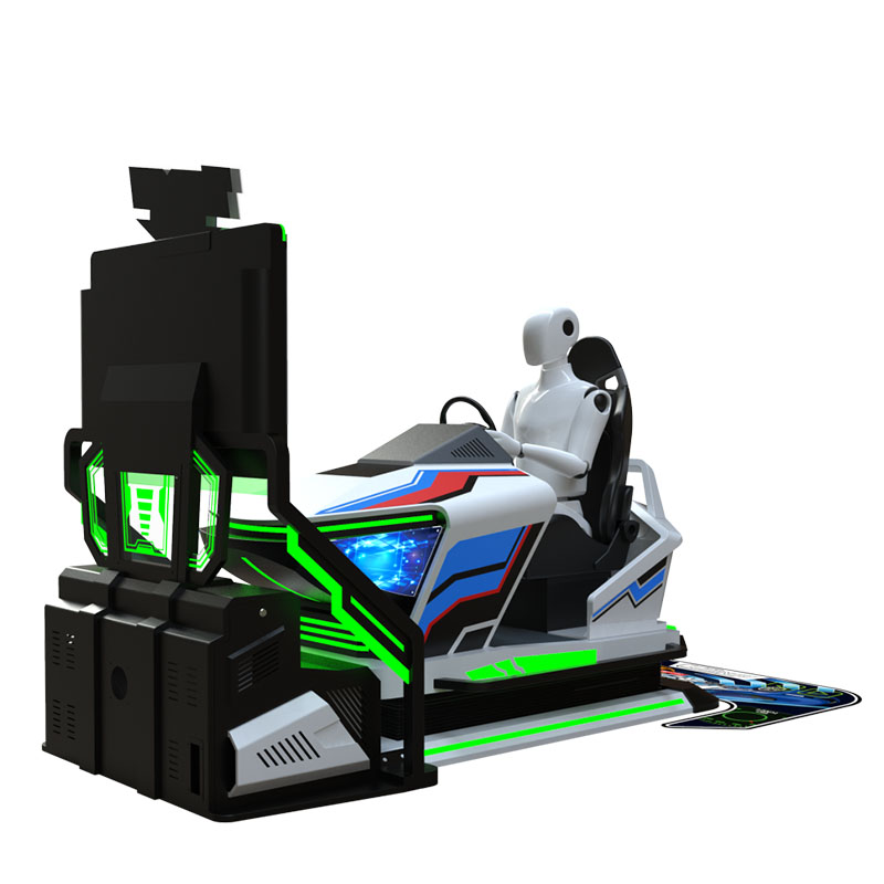 Three screen tour full motion racing car