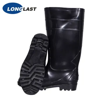 Black PVC Rain Boots for Farm LL-1-03