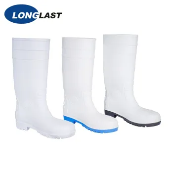 White / Blue  Insulating Rubber Boots LL-2-13