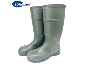 LL-8-07 Green / Black PVC boots