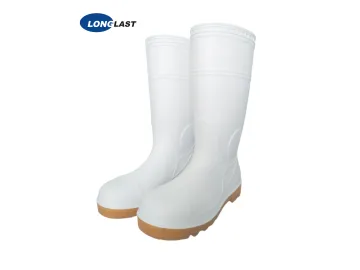 LL-8-01 White / Tan PVC boots