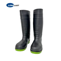 LL-2-14 Black / Green PVC boots
