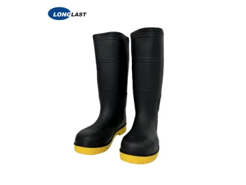 LL-8-04 Black / Yellow PVC boots