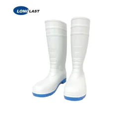LL-2-12 White / Blue PVC boots