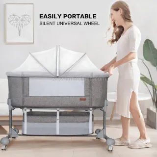 European Style Multifunctional Baby Bedside Crib Portable
