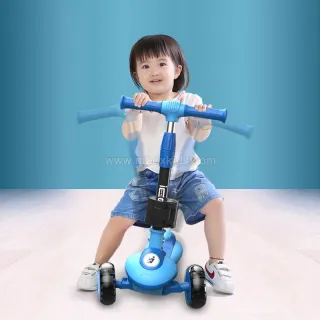 Three Wheel Folding Kids Scooters Height Adjustable with Flashing Light