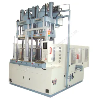 The vertical injection molding machine has a high degree of automation.
