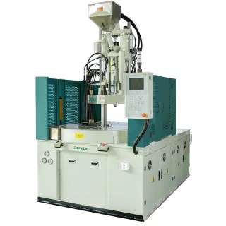 The vertical injection molding machine is suitable for multi-material injection molding.