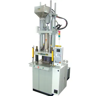 The vertical injection molding machine has a low noise level during operation.