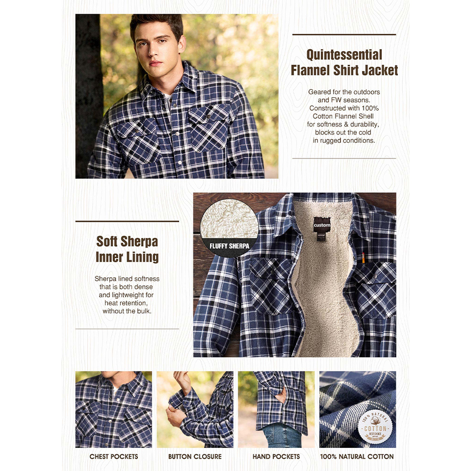 Men's Cotton Jacket Flannel Shirts