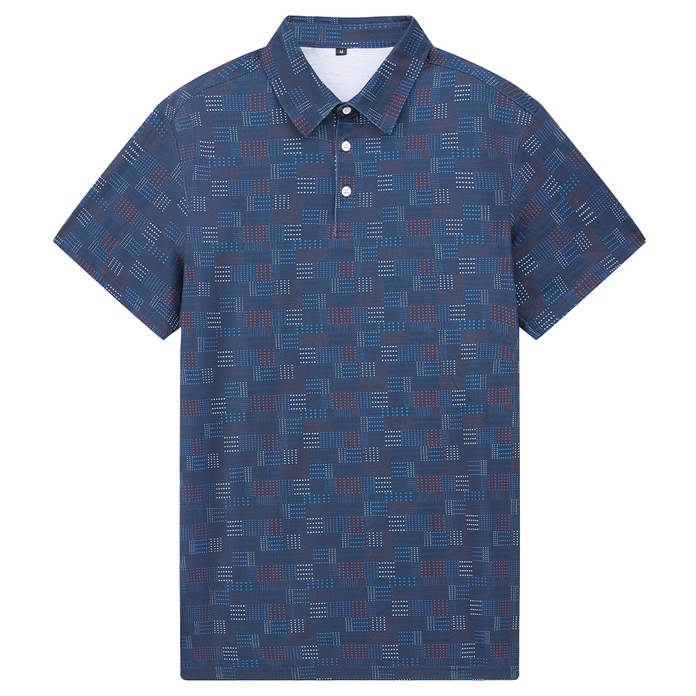 Knit Polo with Digital Print