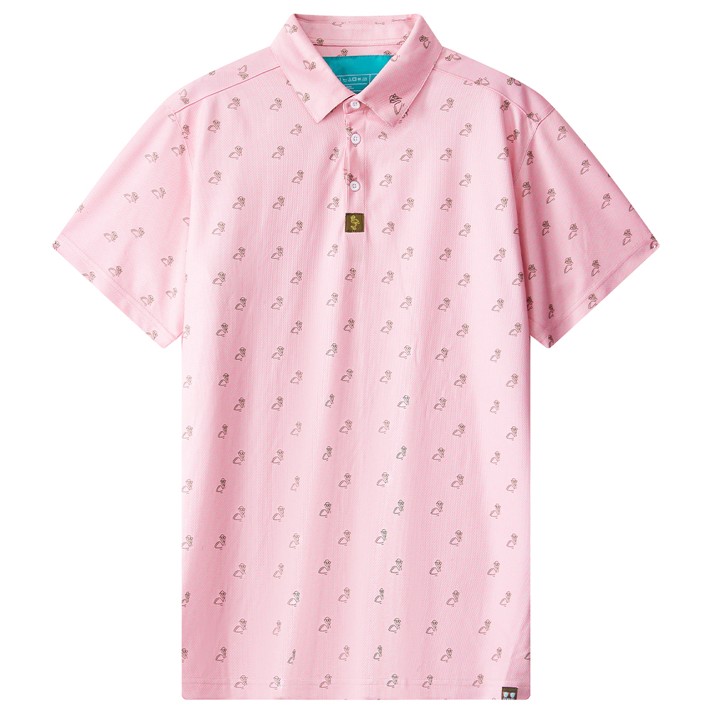 Woven Polo with Digital Print