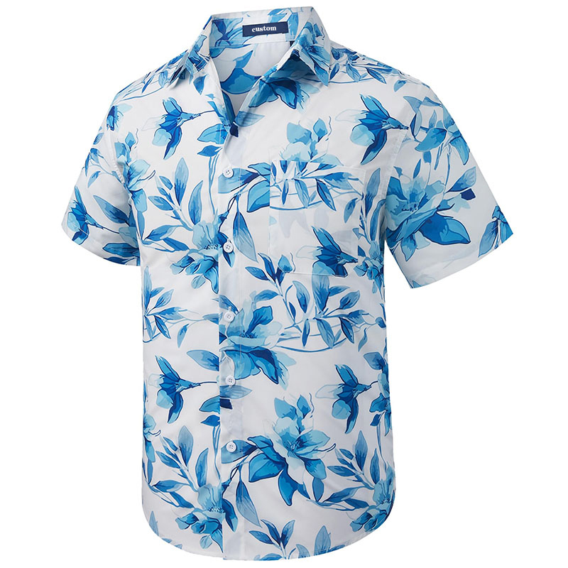 short-sleeved hawaiian men's designer shirts