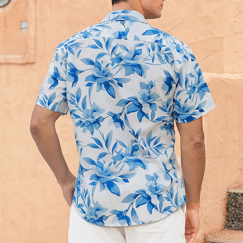 short-sleeved hawaiian men's designer shirts