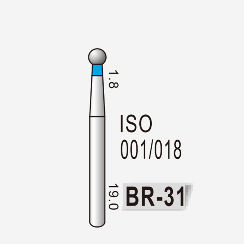 Diamond Bur BR-31 Blue Ball Round Depth Setting, Remove Rot, Marrow Opening FG 5 Case