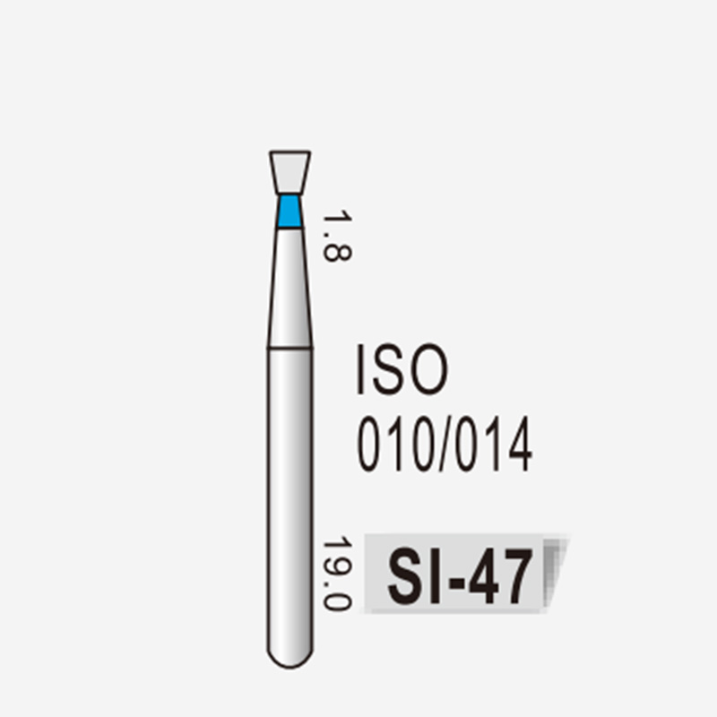 Diamond Bur SI-46 Blue Single Inverted Cone, Inverted concave preparation, Trimming FG Case