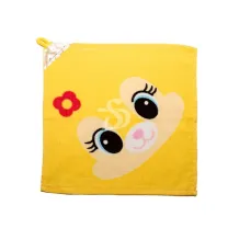Low Price 100% Cotton Velour Reactive Printed Hand Towelwith Rope and name Label