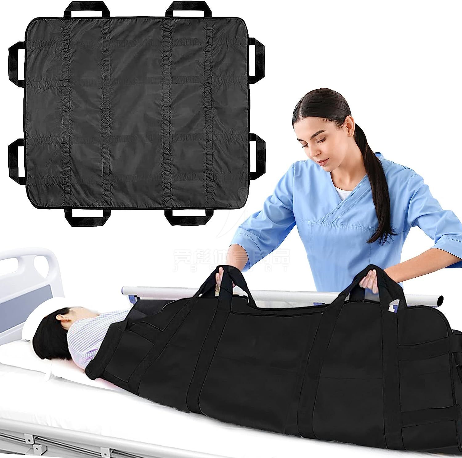 Hospital Bed Moving Pad with Reinforced Handles