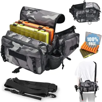 Fishing Tackle Backpack with Rod Holders Fishing Bag