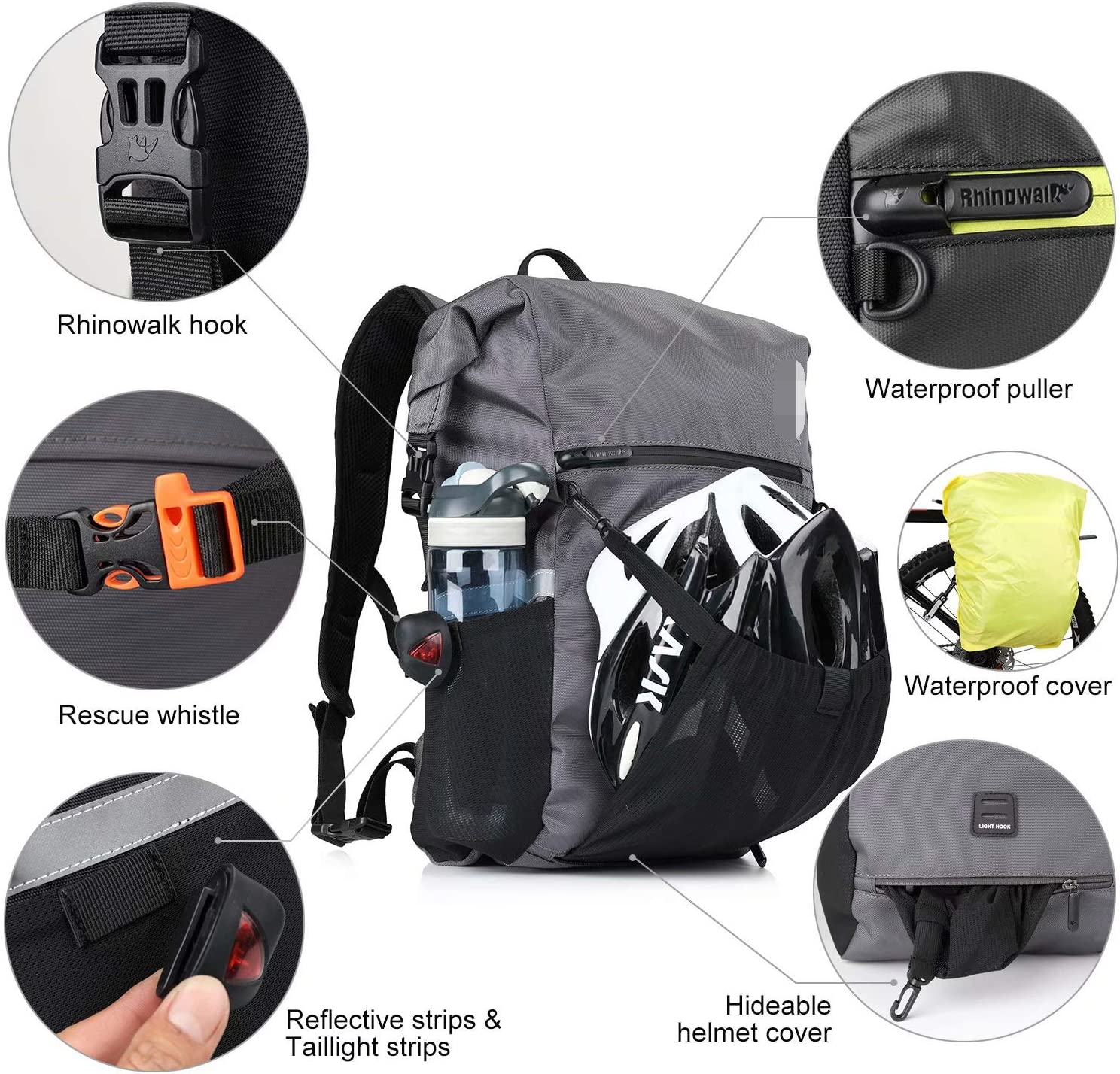 Bicycle Rear Seat Bag Laptop Backpack